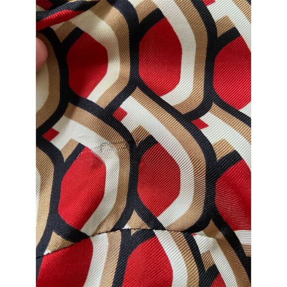 Trina Turk Women's Silk Button-Up Blouse Size P Multicolor Geometric Casual Fall - Picture 12 of 12